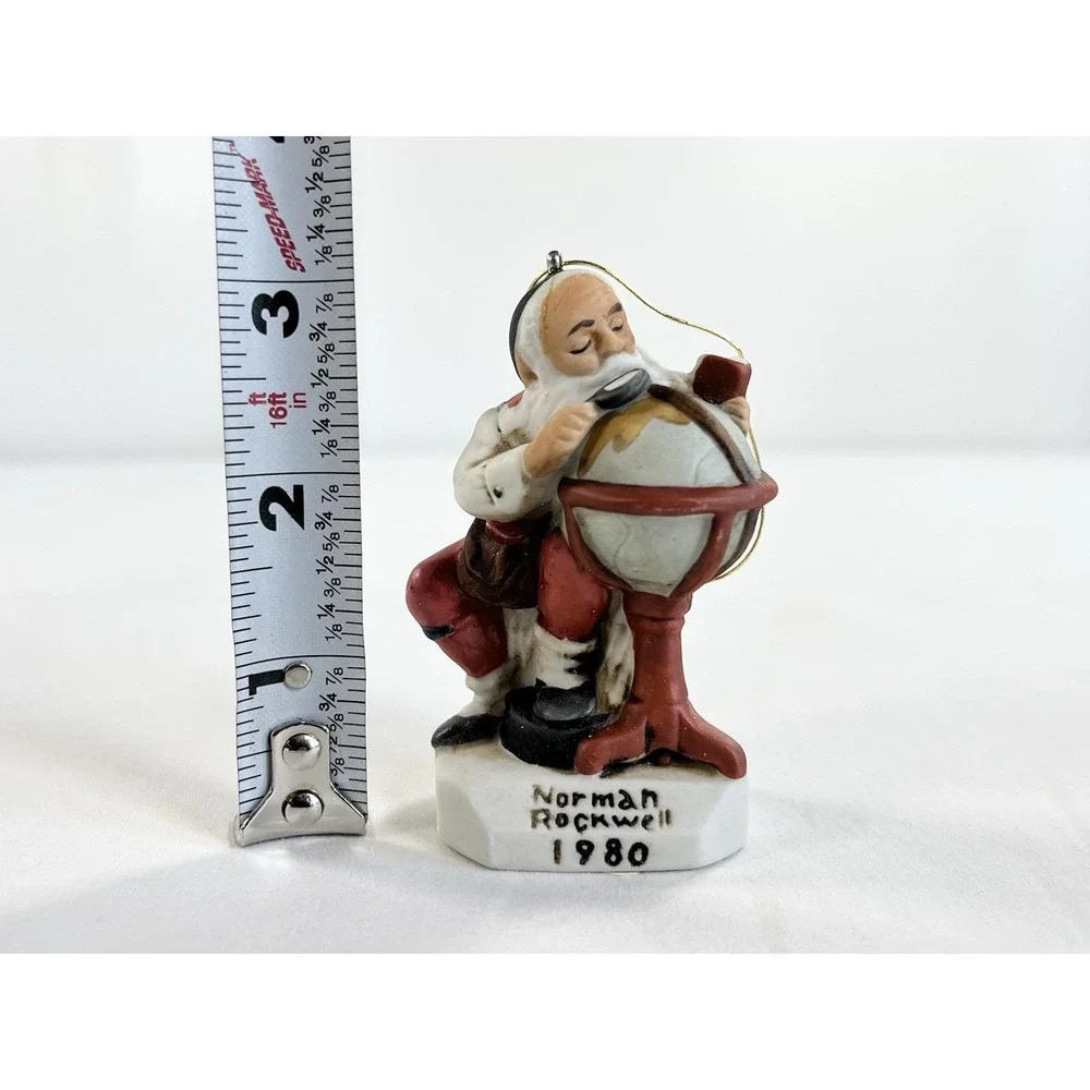 Vtg 1981 Norman Rockwell Santa Globe Ornament Santas Good Boys Dave Grossman - Picture 3 of 10